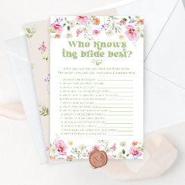 花嫁のワイルドフラワー最高ののブライダルのゲームを知っている