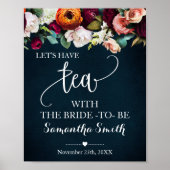 花嫁のワインナビーウェディングシャワーのお茶会にしよう ポスター (正面)