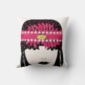 花嫁のヴィンテージが20のフラッパーの女の子 クッション (裏面)