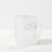 花嫁の上品な灰色 フロストグラスマグカップ (正面右)