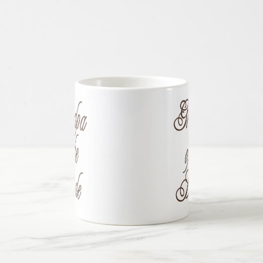 花嫁の上品な茶色の祖父 コーヒーマグカップ (中央)