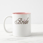 花嫁の上品な茶色 ツートーンマグカップ (左)