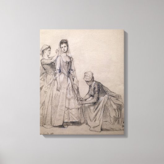 花嫁の世話 キャンバスプリント (正面)