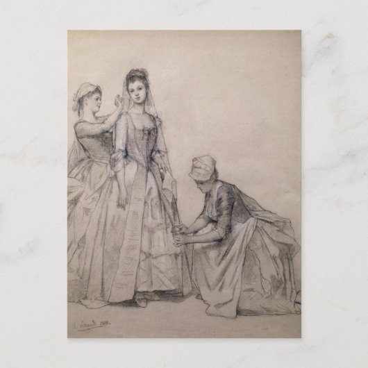 花嫁の世話 ポストカード (正面)