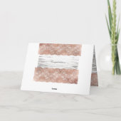 花嫁の両親おめでとうピンクローズ金ゴールド カード (裏面)