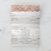 花嫁の両親おめでとうピンクローズ金ゴールド カード (内部)