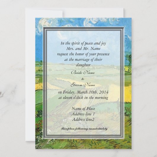 花嫁の両親からの招待 招待状 (正面)