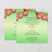 花嫁の両親からの結婚式招待状。 招待状 (正面/裏面)