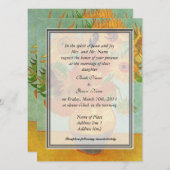 花嫁の両親の招待、ファン・ゴッホ・サンフラワー 招待状 (正面/裏面)