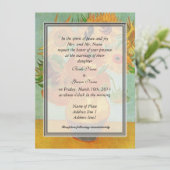 花嫁の両親の招待、ファン・ゴッホ・サンフラワー 招待状 (スタンド正面)