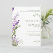 花嫁の両親ラベンダーフォト結婚ズ 招待状 (スタンド正面)