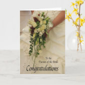 花嫁の両親 結婚祝い カード (黄色い花)