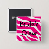 花嫁の乗組員のバチェロレッテの新婦付添人 缶バッジ (正面&裏面)