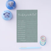 花嫁の事は知ってる？シャワーゲームフライヤー チラシ (シングル)