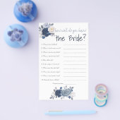 花嫁の事は知ってる？ブライダルシャワーカード チラシ (シングル)
