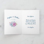 花嫁の介助をしてくれたお礼の多肉植物 サンキューカード (内部)