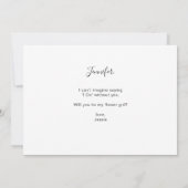 花嫁の介添えをお願いしたい！小さな写真のプロポーズ招待状 招待状 (裏面)