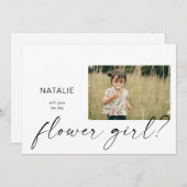 花嫁の介添えをお願いしたい！小さな写真のプロポーズ招待状 招待状 (正面/裏面)