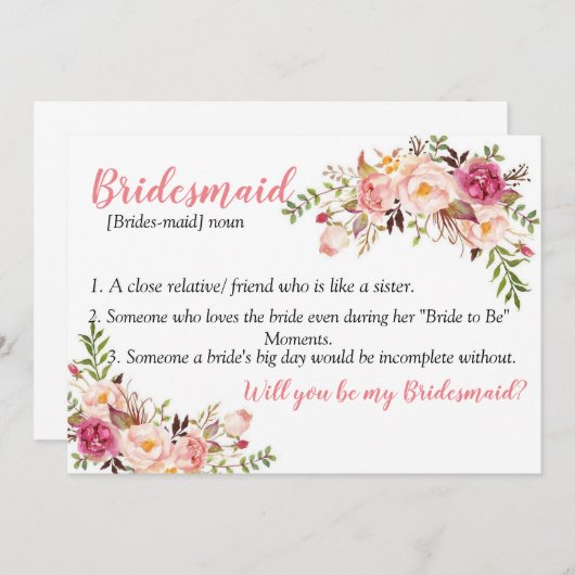 花嫁の介添えカード サンキューカード (正面/裏面)