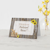 花嫁の介添え人にお願いするカード カード (黄色い花)
