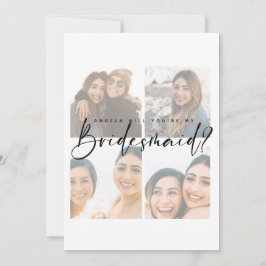 花嫁の介添え人になってくれる？ コラージュ写真 フラットカード