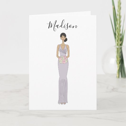 花嫁の介添え人になってくれる？ プロポーズカード カード (正面)