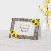 花嫁の介添え人へのお願いカード カード (黄色い花)