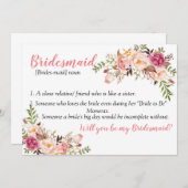 花嫁の介添え人へのカード サンキューカード (正面/裏面)