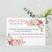 花嫁の介添え人へのカード サンキューカード (スタンド正面)