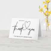 花嫁の介添え人への感謝の贈り物 ウェディングパーティーの花嫁 カード (黄色い花)