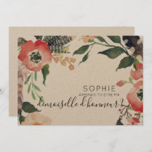 花嫁の介添え人への招待状