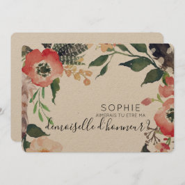 花嫁の介添え人への招待状 招待状