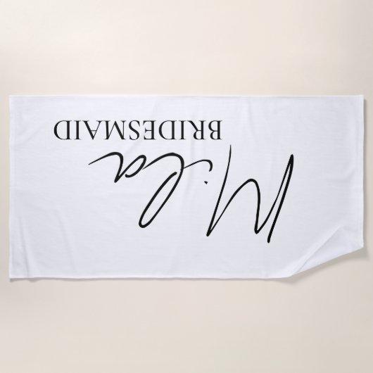 花嫁の介添え人への特別な贈り物のアイデア ビーチタオル (正面)
