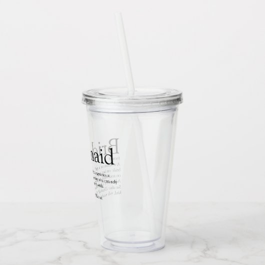 花嫁の介添え人への特別な贈り物 アクリルタンブラー (左)