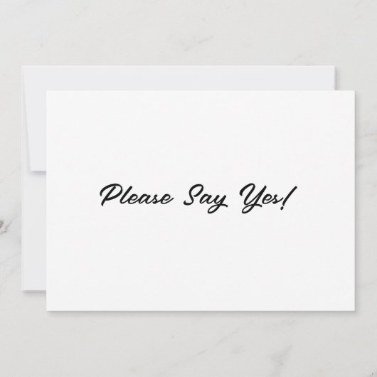 花嫁の介添え人カスタムプロポーズカードテンプレート 招待状 (裏面)