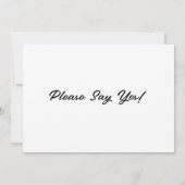 花嫁の介添え人カスタムプロポーズカードテンプレート 招待状 (裏面)