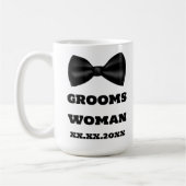 花嫁の介添え人名前 groom's 女性 ウェディング マグカップ (左)