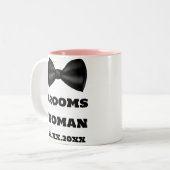 花嫁の介添え人名前 groom's 女性 ウェディング マグカップ (正面左)