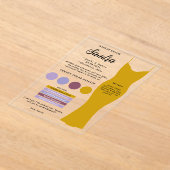 花嫁の介添え人情報カードの提案 アクリル招待状 (レイダウン)