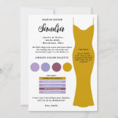 花嫁の介添え人情報カードテンプレート 提案カード 招待状 (正面)