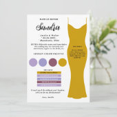 花嫁の介添え人情報カードテンプレート 提案カード 招待状 (スタンド正面)