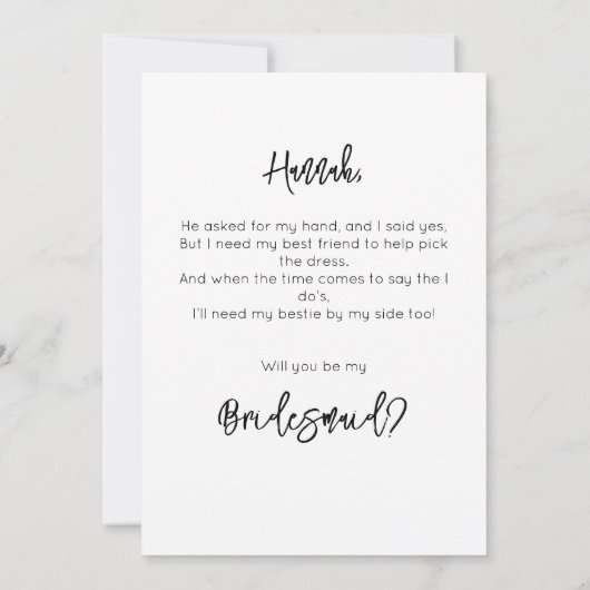 花嫁の介添え人提案カード セーブザデート (裏面)