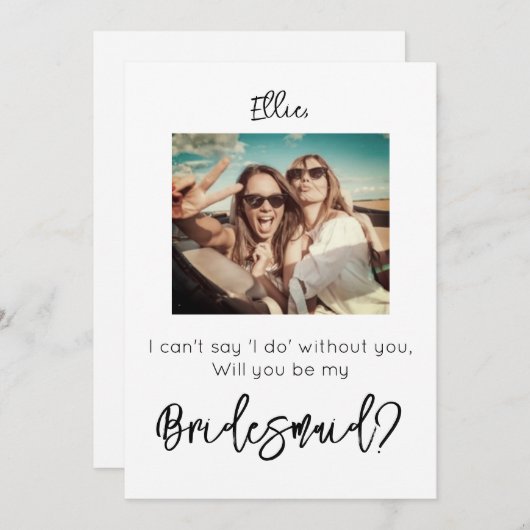 花嫁の介添え人提案カード セーブザデート (正面/裏面)