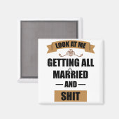 花嫁の介添え人用Tシャツ 酔っ払い独身最後の夜  結婚式 マグネット (正面/裏面)