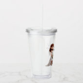 花嫁の介添え人 | かわいい漫画の花嫁のスクリプト付き アクリルタンブラー (右)