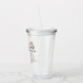 花嫁の介添え人 | かわいい漫画の花嫁のスクリプト付き アクリルタンブラー (左)