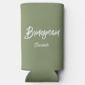 花嫁の介添え人 セージグリーン ウェディング スリム缶クーラー (裏面)