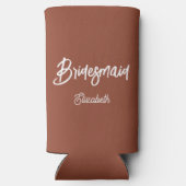 花嫁の介添え人 テラコッタ ウェディング ブラウン スリム缶クーラー (裏面)