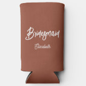 花嫁の介添え人 テラコッタ ウェディング ブラウン スリム缶クーラー (正面)