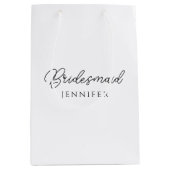 花嫁の介添え人 バチェロレッテ名 テンプレート 女性 ミディアムペーパーバッグ (正面)